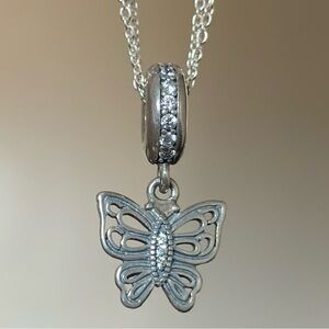 Retired and Authentic Pandora Vintage Love Takes  Flight Butterfly Dangle